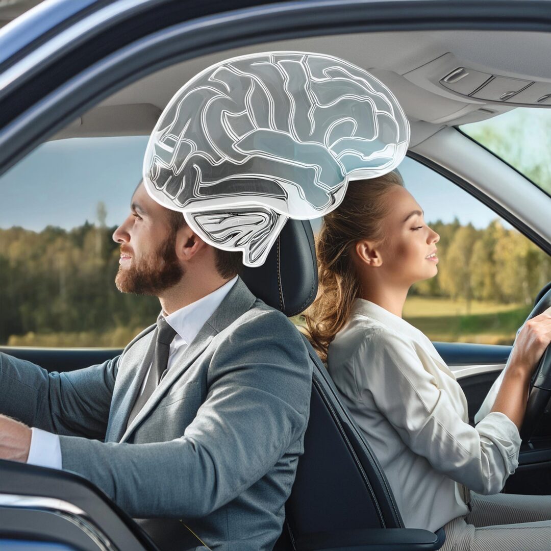 男性脳と女性脳の運転の違いを表した写真