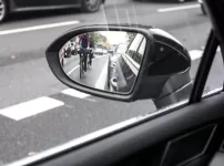 ミラーに写る自転車